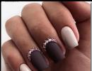 Black manicure with rhinestones: method of execution, photo