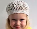 Children's crocheted berets for summer