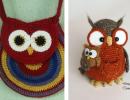 Owl amigurumi with knitting pattern