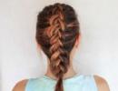 Reverse French braid